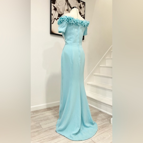 Catherine Regehr Off shoulder gown with floral detail maxi Dress - Picture 9 of 16